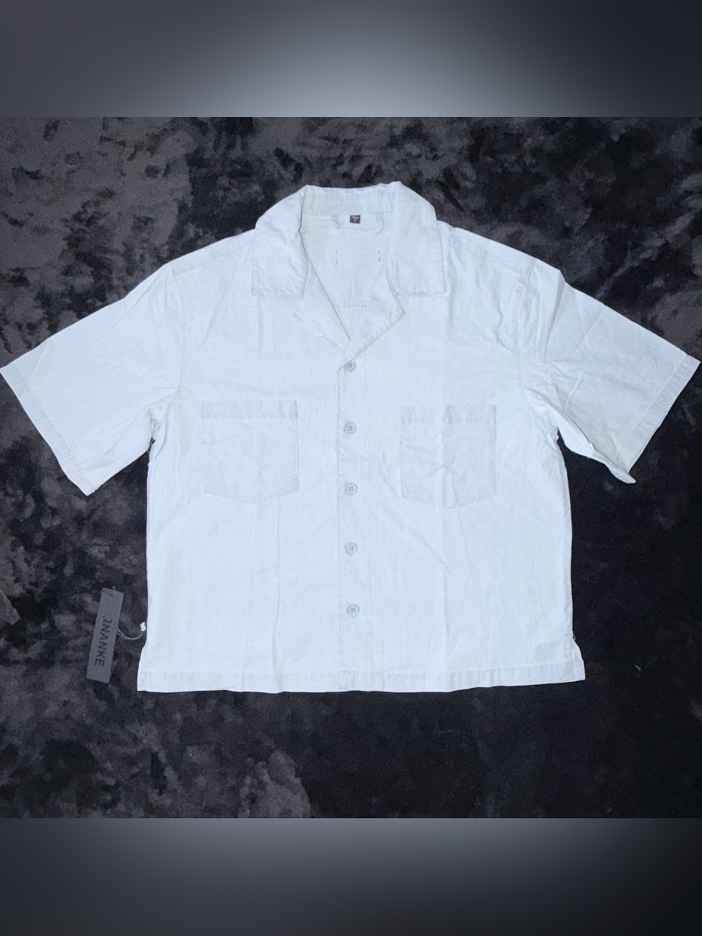 Ananke Men's Short-Sleeve Casual Button-Down Shirt in Light Blue